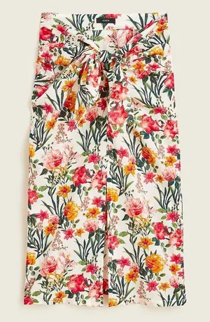 J Crew Cotton Voile Sarong Skirt Floral Cover Up Beach Small thumbnail 1