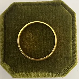 Classic 18K Yellow Gold Plated Wedding 2mm Band Ring Size 12 thumbnail 3
