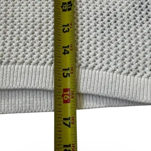 Hollister Womens White Open Knit Cropped Sweater Small Cotton Crew Neck | 0124 thumbnail 4