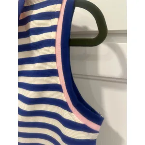 Blue White Striped 2 Piece Skirt Set Sleeveless tennis pickleball Small preppy thumbnail 6
