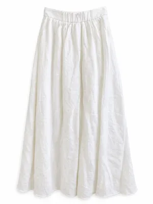 Dissh Gemima White 100% Linen Maxi Skirt Size US 2 NWT Lined A-Line Coastal thumbnail 11