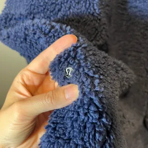 Lululemon Warmth Restore Sherpa Pullover Navy Blue Funnel Neck Fleece Size 10 thumbnail 11