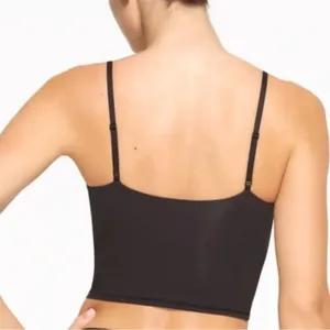 NWT SKIMS Fits Everybody Cropped Cami in Onyx thumbnail 2