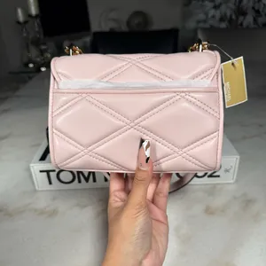 Michael Michael Kors Serena Small Quilted Studded Crossbody Bag Blush New NWT thumbnail 5