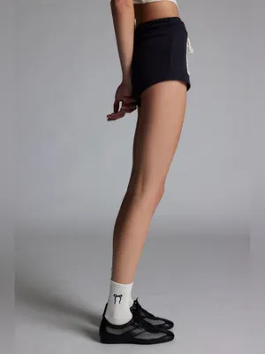 Bow Icon Embroidered Quarter Crew Socks Black & White by Urban Outfitters NWT thumbnail 2