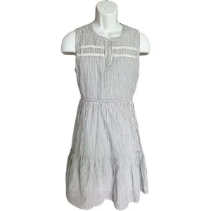 Womens Old Navy SleevelessNavy Blue Striped Shirt Dress - Sz S thumbnail 2