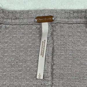 Free People Ventura Thermal Top Women’s Large Soft Purple Waffle Knit Boho thumbnail 3
