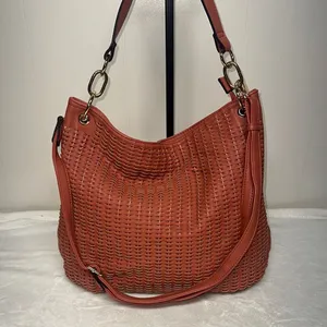 Malibu Skye Hobo Bag with Woven Texture and Adjustable Strap Tan thumbnail 1