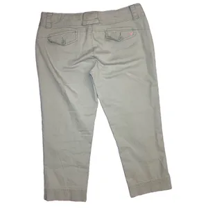 American Eagle Womens 12 Kiwi Green Stretch‎ Capri Pants Cropped Y2K thumbnail 2