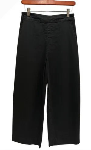 Madewell Black Wide Leg Linen Blend Pants Size 2 thumbnail 1