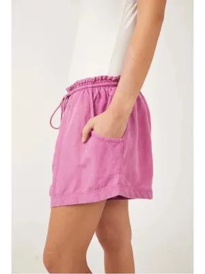 NWT Free People Mirella Cinched Shorts in Pink Plum Size XS thumbnail 3