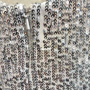 NWT Mac Duggal Silver Sequin Gown HOCO Prom Gala Bling Mermaid Core Maxi Dress 8 thumbnail 8