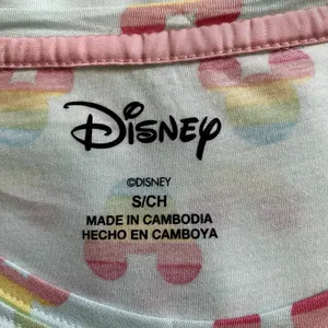 Disney Womens Small Mint Green Rainbow Mickey Mouse‎ Pocket Tee Shirt Size Small thumbnail 4