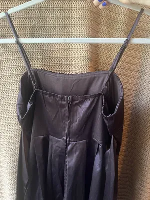 Alyn Paige Black Spaghetti-Strap Cocktail Dress with Sash thumbnail 4
