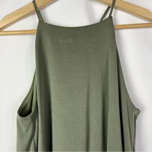 Moa Moa Green‎ Square High Neck Swing Tank Top S thumbnail 3