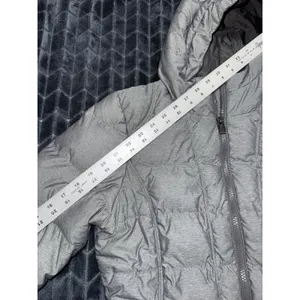 THE NORTH FACE Women's 550 Goose Down Hooded Zip Quilt Puffer Gray Coat Size S thumbnail 13
