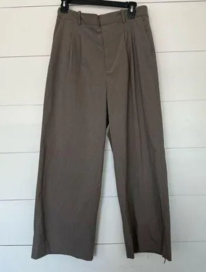 Zara Women’s Medium Grey Wide Leg Trouser Dress Pants thumbnail 1