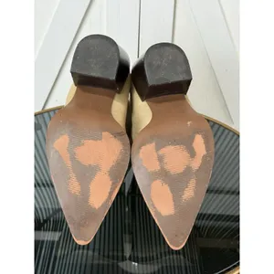 Reserved Womens Western Ankle Boots Size EU 36 US 5 Tan Suede Pointed Toe Heel thumbnail 14