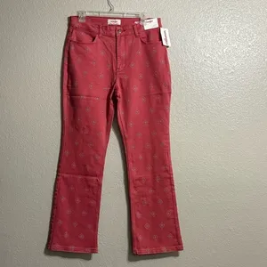 NEW Wrangler High Rise Bootcut Bandana Jean Red Diamond Western Cowgirl Festival thumbnail 9