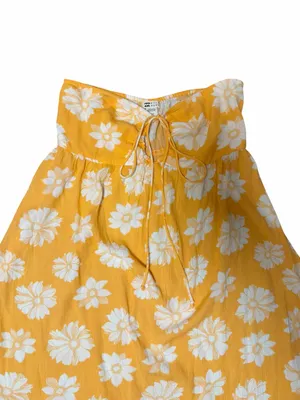Billabong L Orange Floral Halter Keyhole Beach Mini Dress Resortwear Vacation thumbnail 6