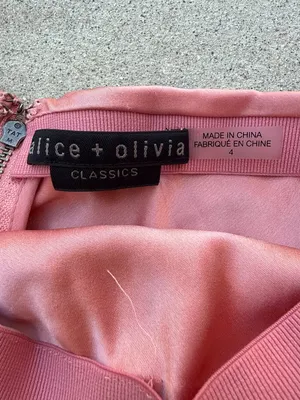 Alice + Olivia Pink Satin Asymmetrical Evening Formal Skirt Coquette Women's 4 thumbnail 3