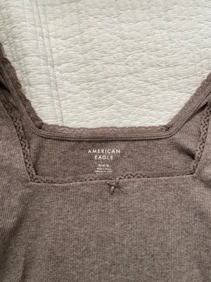 Light brown American Eagle lace top thumbnail 2