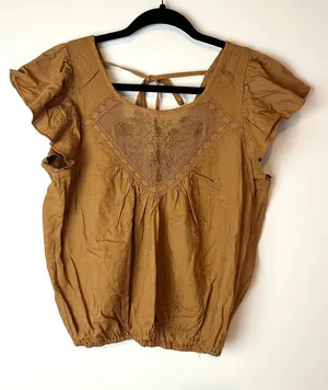 Love On A Hanger Ruffle Sleeve Top thumbnail 1