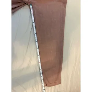 Free People Linen Blend Utility Jumpsuit Mauve Pink XS thumbnail 6