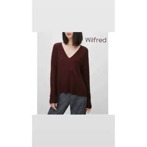 Wilfred Wilfred Burgundy Fragon V Neck Long Sleeve Lightweight Sweater Sz‎ S thumbnail 7