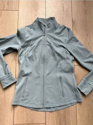 Lululemon Define Jacket in Hazy Jade Full Zip Size 12 Light Blue Green Active thumbnail 10