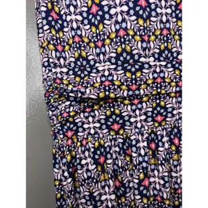 Le Lis Dress Womens Large Blue Floral Scoop Neck Jersey Maxi Sundress Casual thumbnail 6