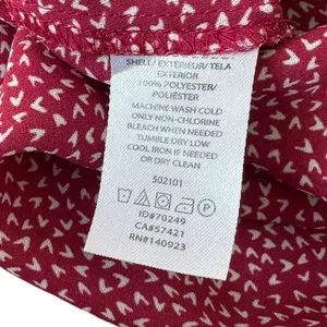 Loft Red/White Printed Collared Top Women's Blouse Size Medium | 74-9 thumbnail 3