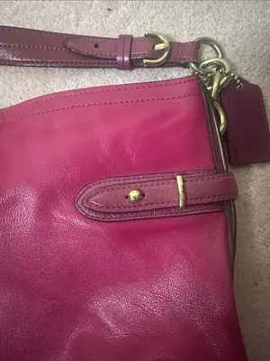 Coach Colette Hobo Bag Vibrant Pink Gold Hardware thumbnail 11