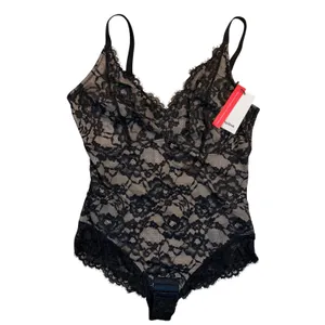 Popilush Lace‎ V-Neck Tummy Control Shapewear Bodysuit Thong Black XL NWT thumbnail 4