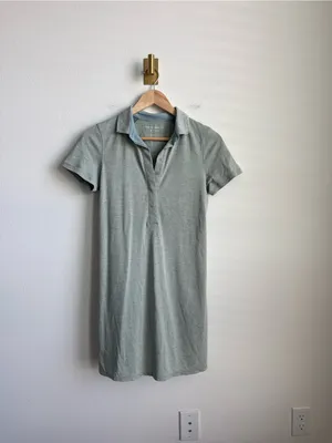 Outdoor Voices Birdie Polo Dress Light Green Athletic Mini Dress Small thumbnail 4
