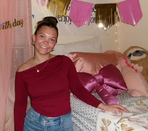 Amazon Burgundy Off the Shoulder Top thumbnail 1