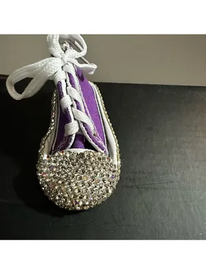 Rhinestone Purple Sneaker Keychain thumbnail 2