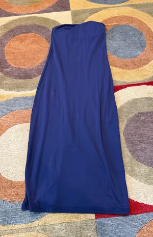 Offline by Aerie Navy Blue Workout Athletic Midi Dress Built in Bra Strapless S thumbnail 1