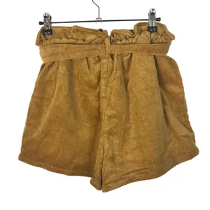 Love Tree Brown Corduroy‎ High Rise Paperbag Shorts M thumbnail 3