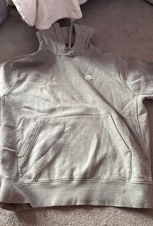 Grey Nike Hoodie Sweatshirt thumbnail 1