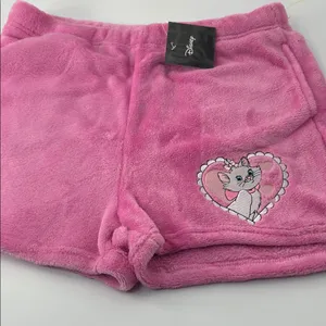 Disney Pink Fleece Shorts with Heart Cat Design thumbnail 9