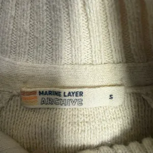 Marine Layer Archive Invierno Quarter Zip Sweater Size Small thumbnail 5
