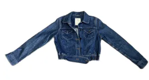 Levi's dark wash denim peplum jacket M thumbnail 1