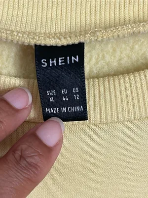 SHEIN | Pale Yellow SURF CITY NC Fleece-Lined Oversized Sweatshirt Sz XL thumbnail 5