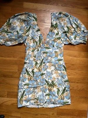 Floral Sundress With Puff Sleeves thumbnail 5