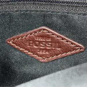 Fossil Brown Leather Willow Crossbody Satchel Bag Purse thumbnail 9