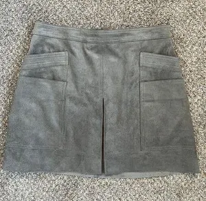 BCBGMAXAZRIA Grey Suede Skirt thumbnail 2