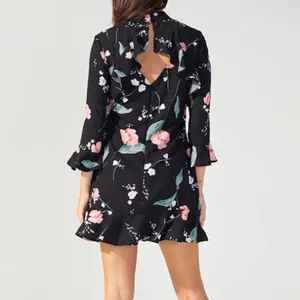 NWT MINKPINK Floriana Floral Cut Out Back Mini Dress Size Large thumbnail 6