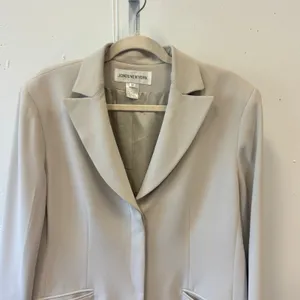 Jones New York Beige Neutral Single Button Blazer Jacket Size 14 Professional thumbnail 4