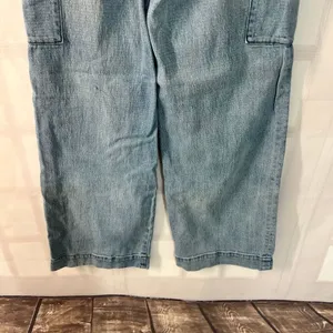 Joe’s Jeans Light Blue Relaxed High Waist Wide Leg Cargo Nolan Jeans Size 26 thumbnail 8